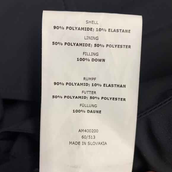 AZTECH Size XXL Black Quilted Polyamide Blend Snaps Coat - Picture 8 of 8